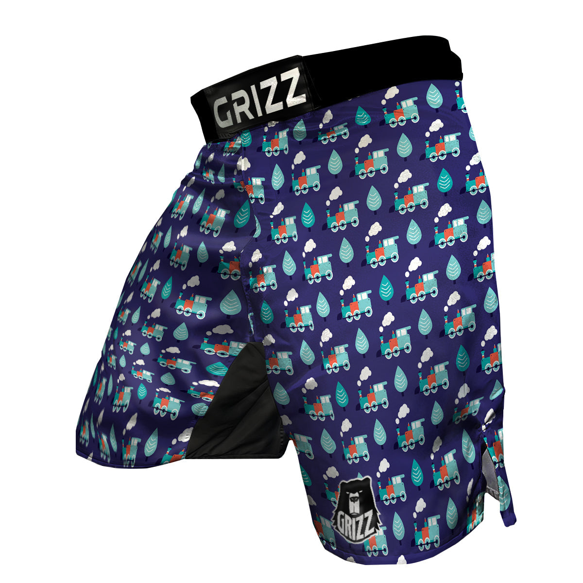 Train And Tree Print Pattern MMA Shorts-grizzshop