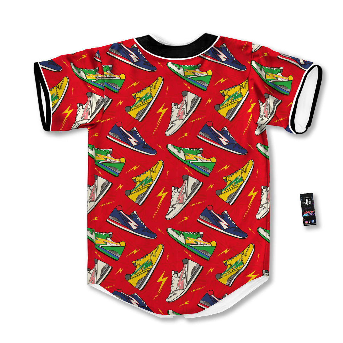Trainer Sneakers Shoes Print Pattern Baseball Jersey-grizzshop