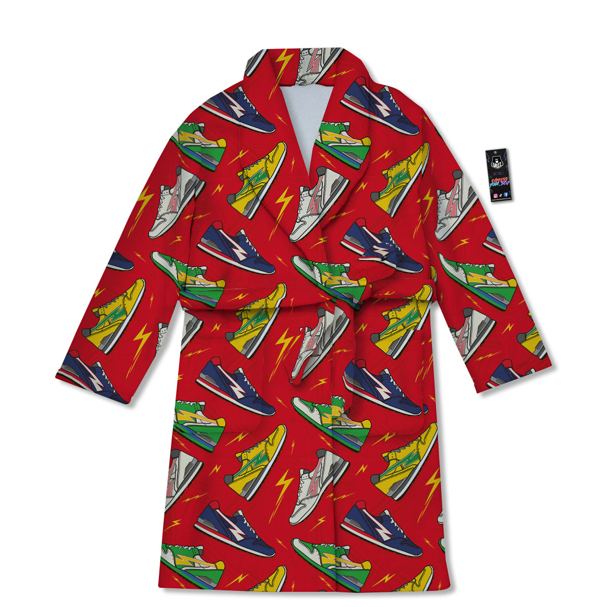 Trainer Sneakers Shoes Print Pattern Bathrobe-grizzshop