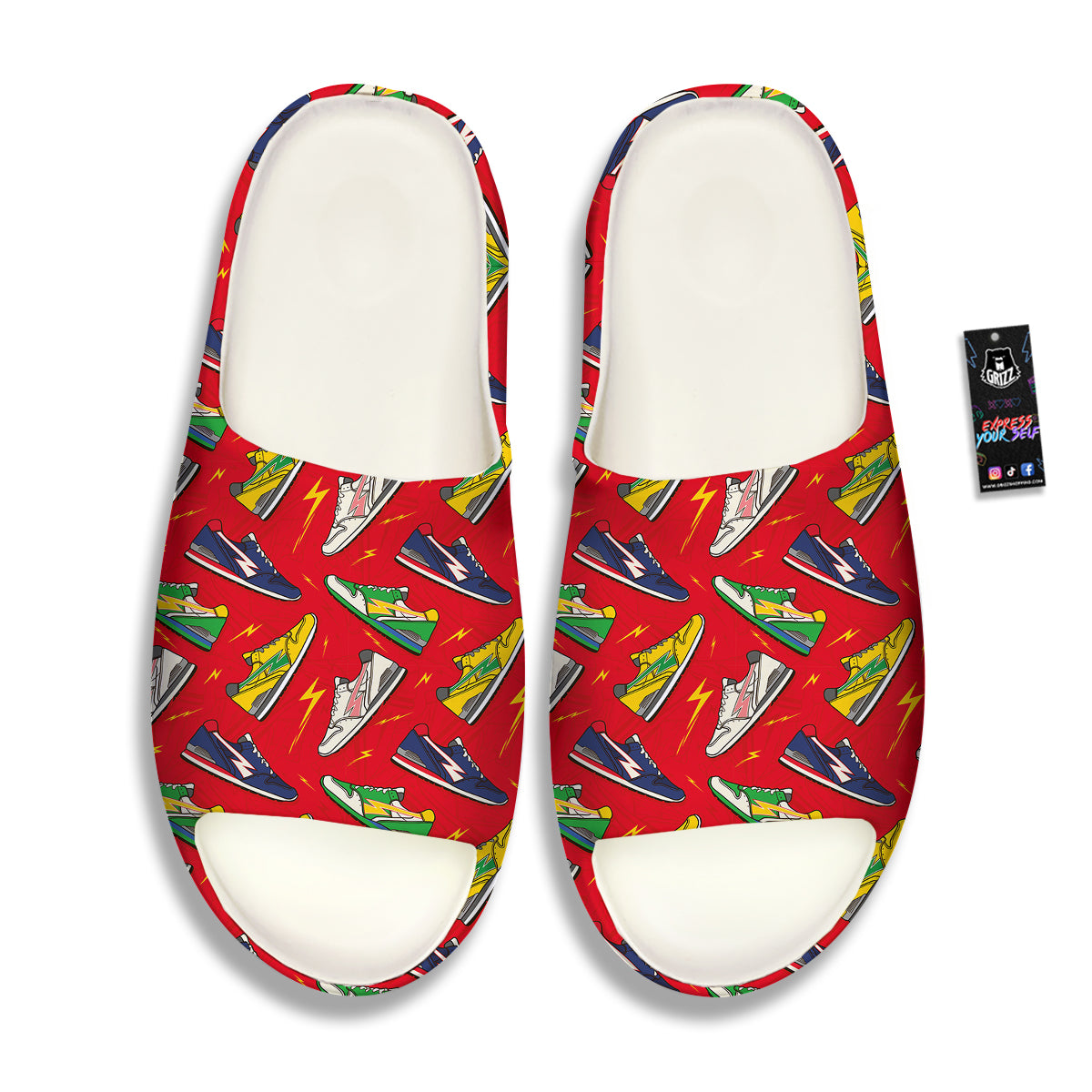 Trainer Sneakers Shoes Print Pattern Sandals-grizzshop