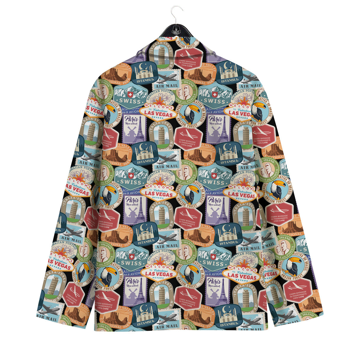 Travel Destinations Print Pattern Men's Sport Coat-grizzshop
