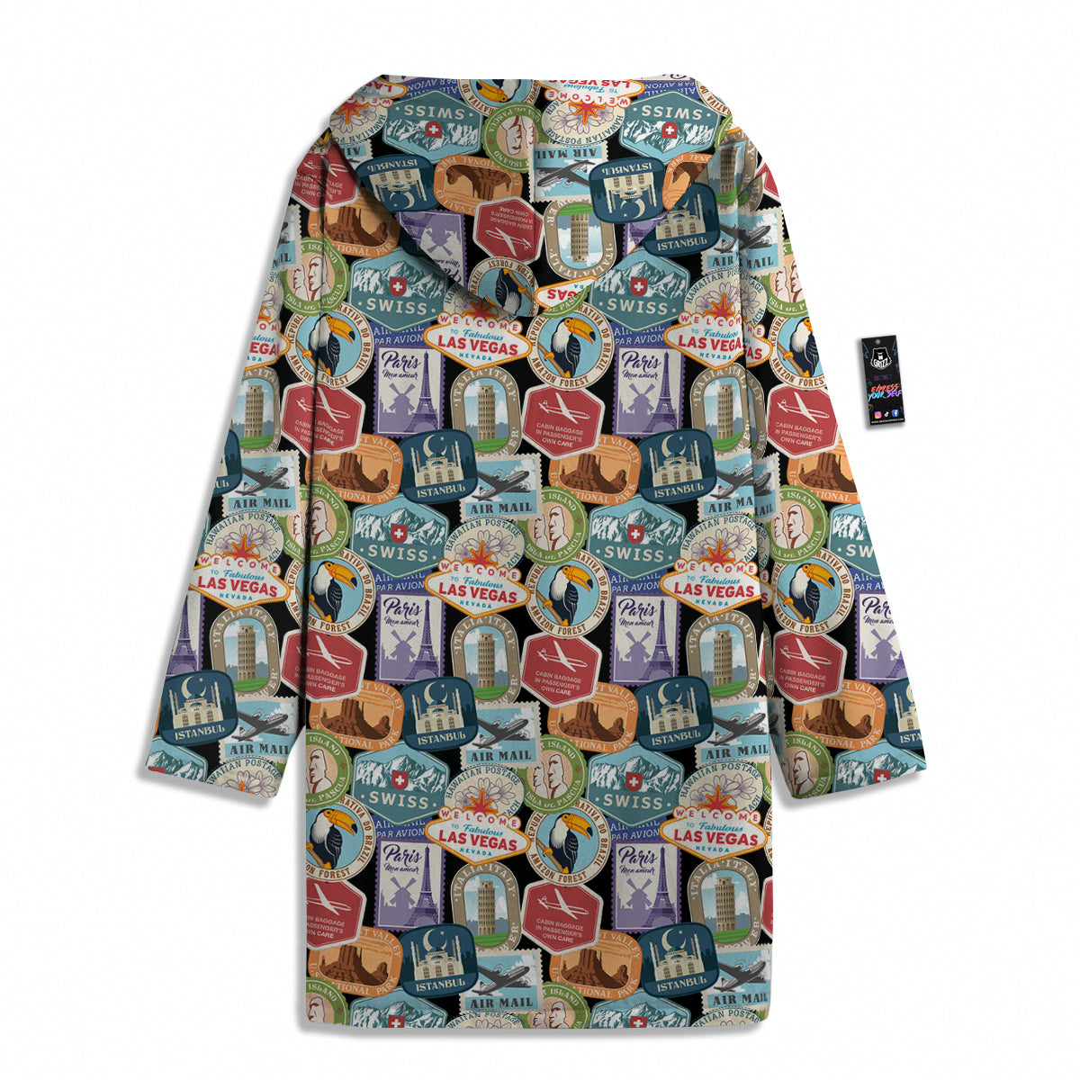 Travel Destinations Print Pattern Men's Windbreaker Jacket-grizzshop