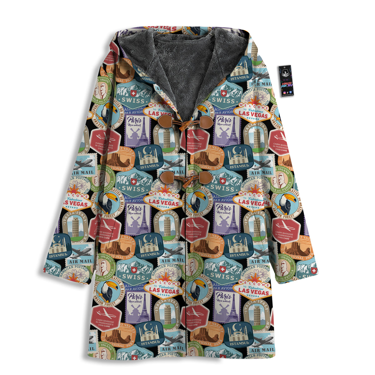 Travel Destinations Print Pattern Men's Windbreaker Jacket-grizzshop