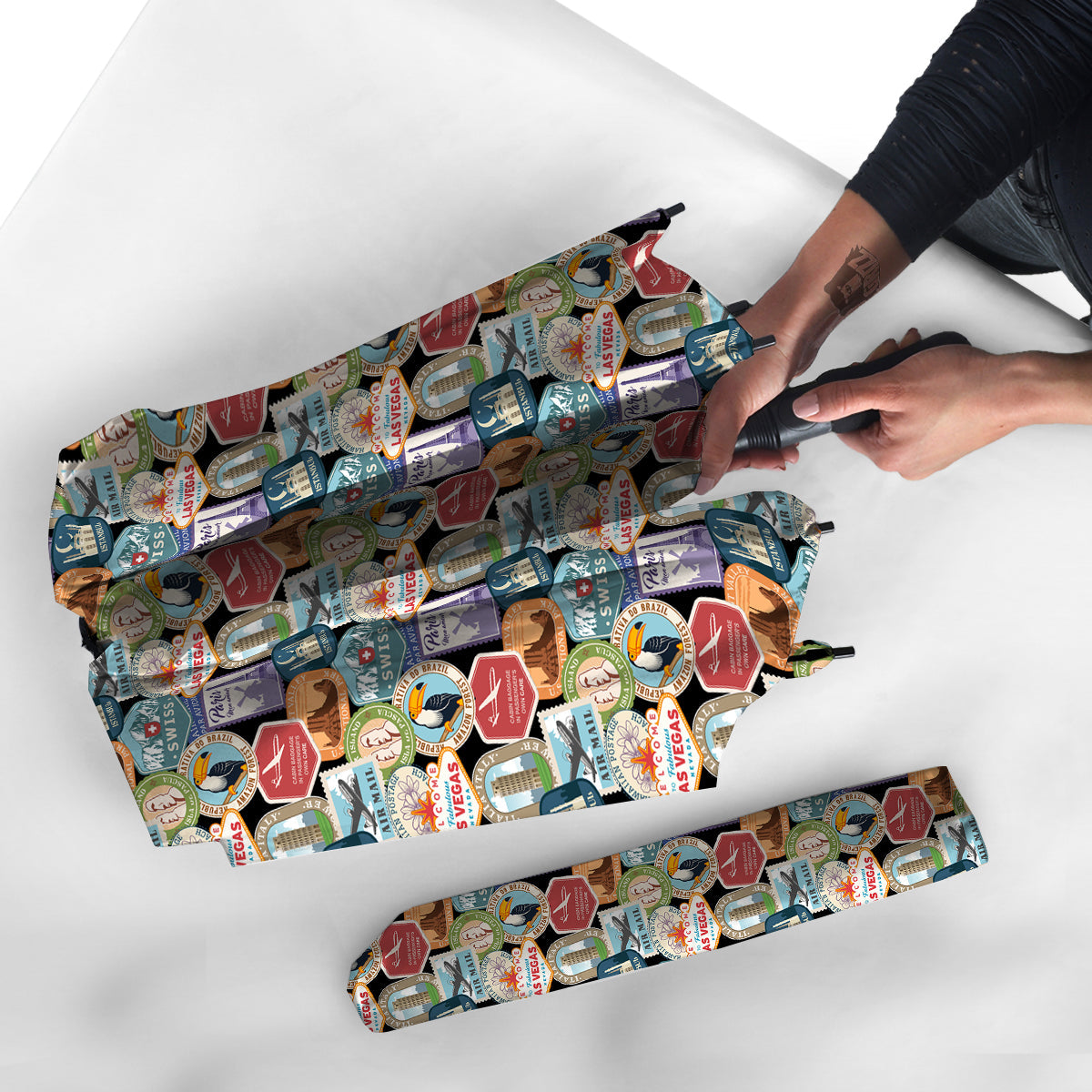 Travel Destinations Print Pattern Umbrella-grizzshop