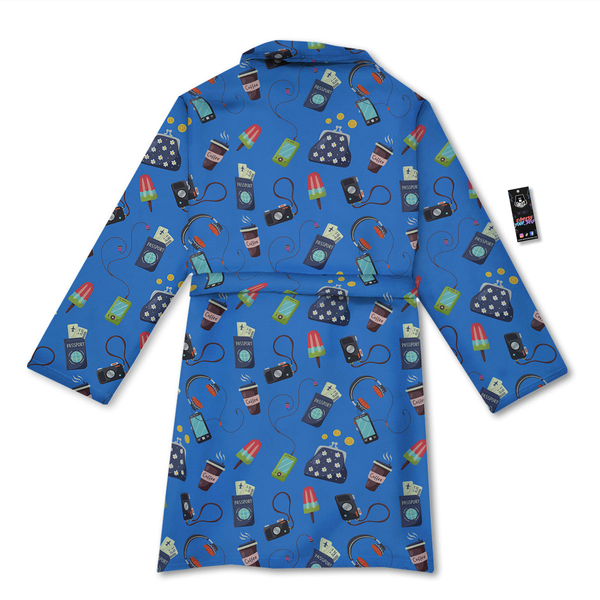 Travel Gear Vacation Print Pattern Bathrobe-grizzshop