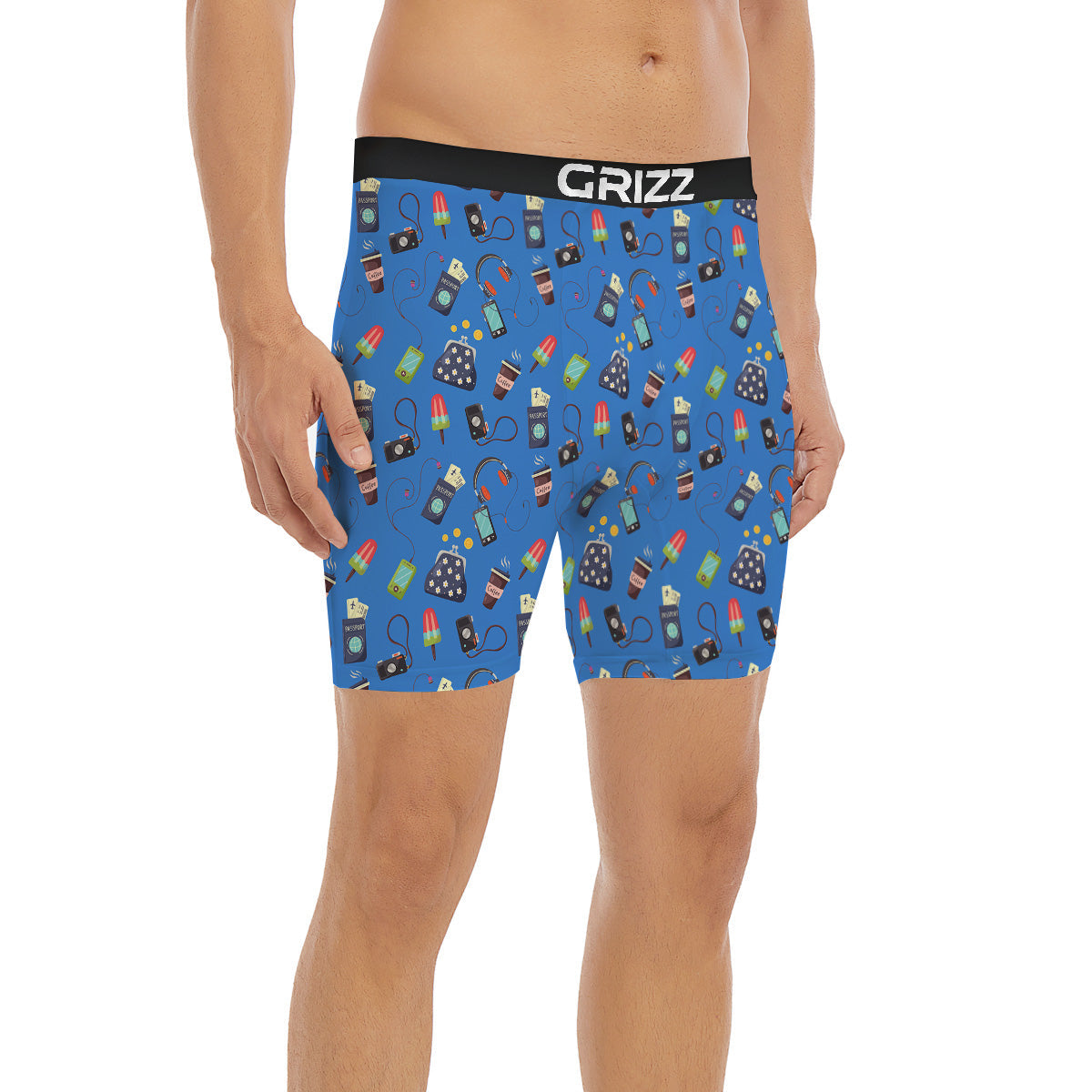 Travel Gear Vacation Print Pattern Boxer Briefs-grizzshop