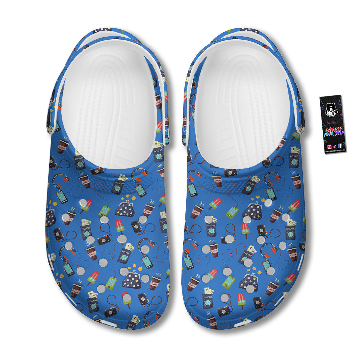 Travel Gear Vacation Print Pattern Clog-grizzshop