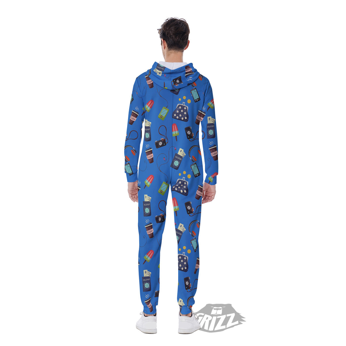 Travel Gear Vacation Print Pattern Men's Jumpsuit-grizzshop
