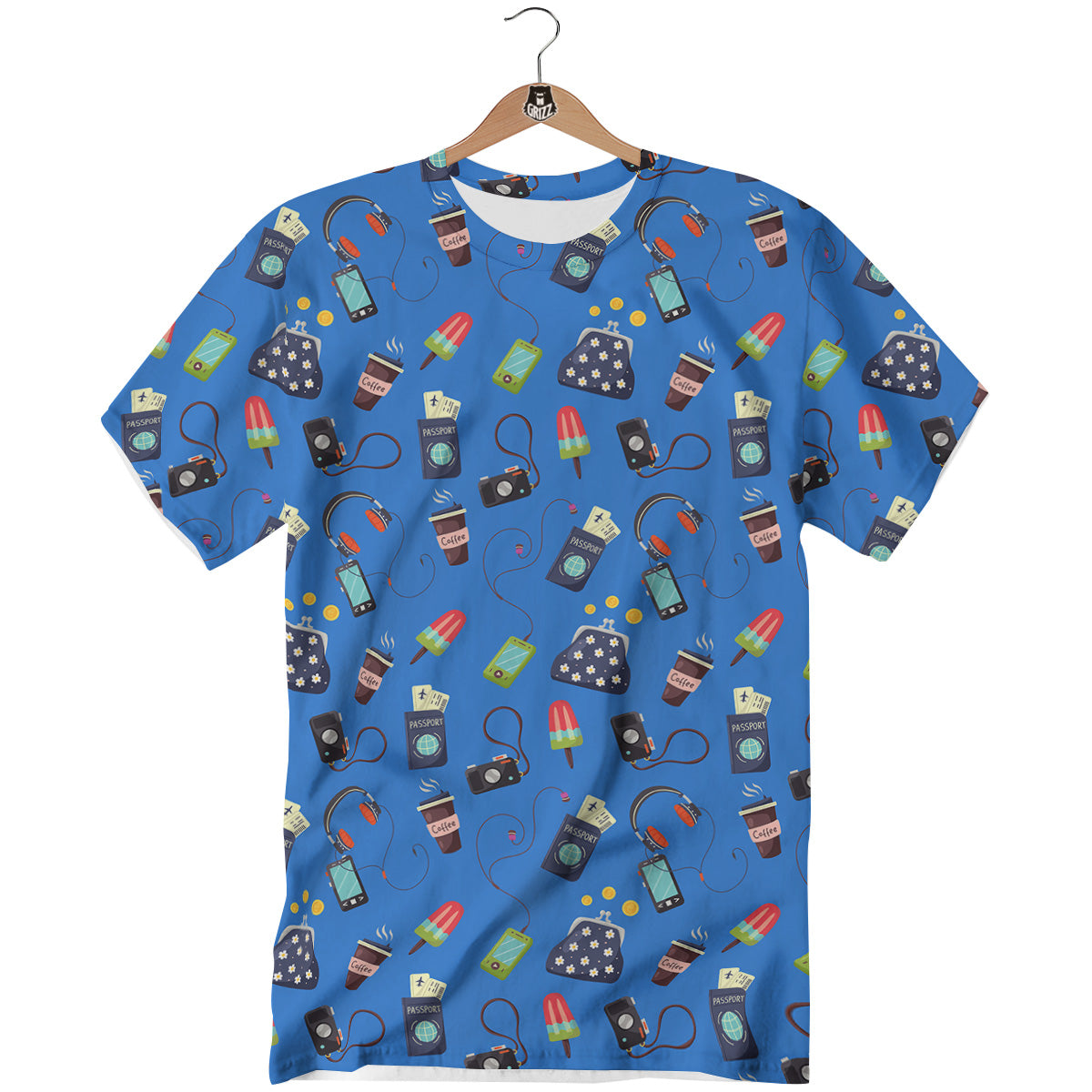 Travel Gear Vacation Print Pattern T-Shirt-grizzshop