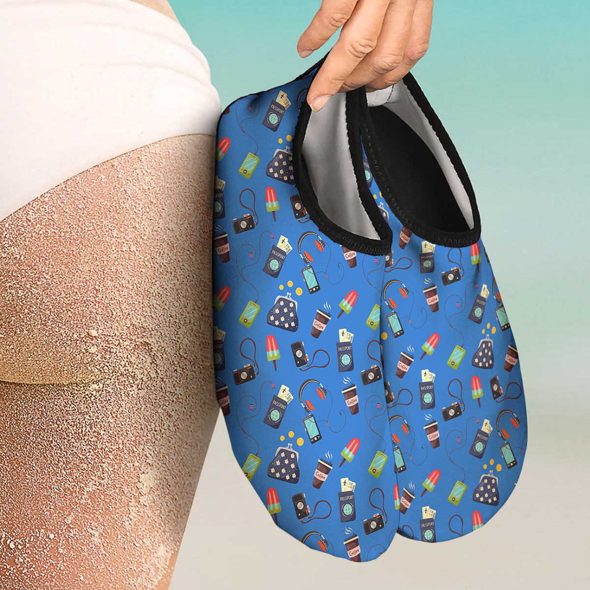 Travel Gear Vacation Print Pattern Water Shoes-grizzshop
