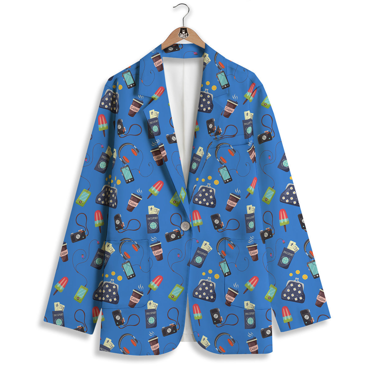 Travel Gear Vacation Print Pattern Women's Blazer-grizzshop