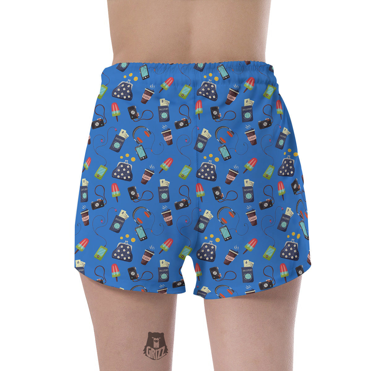 Travel Gear Vacation Print Pattern Women's Shorts-grizzshop