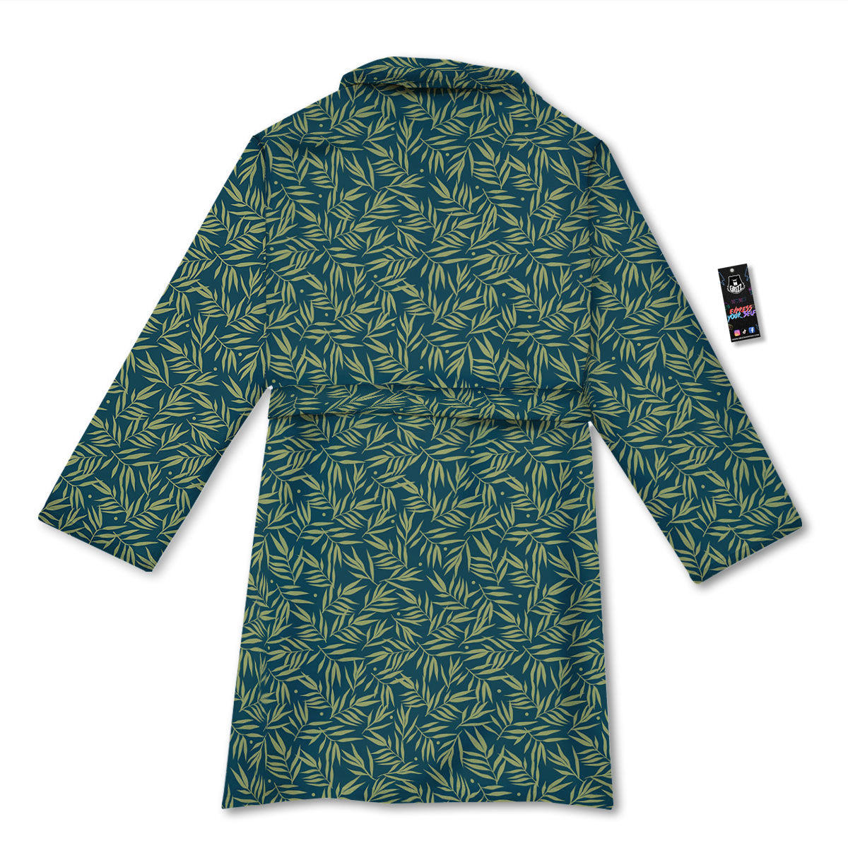 Tree Bamboo Green Print Pattern Bathrobe-grizzshop