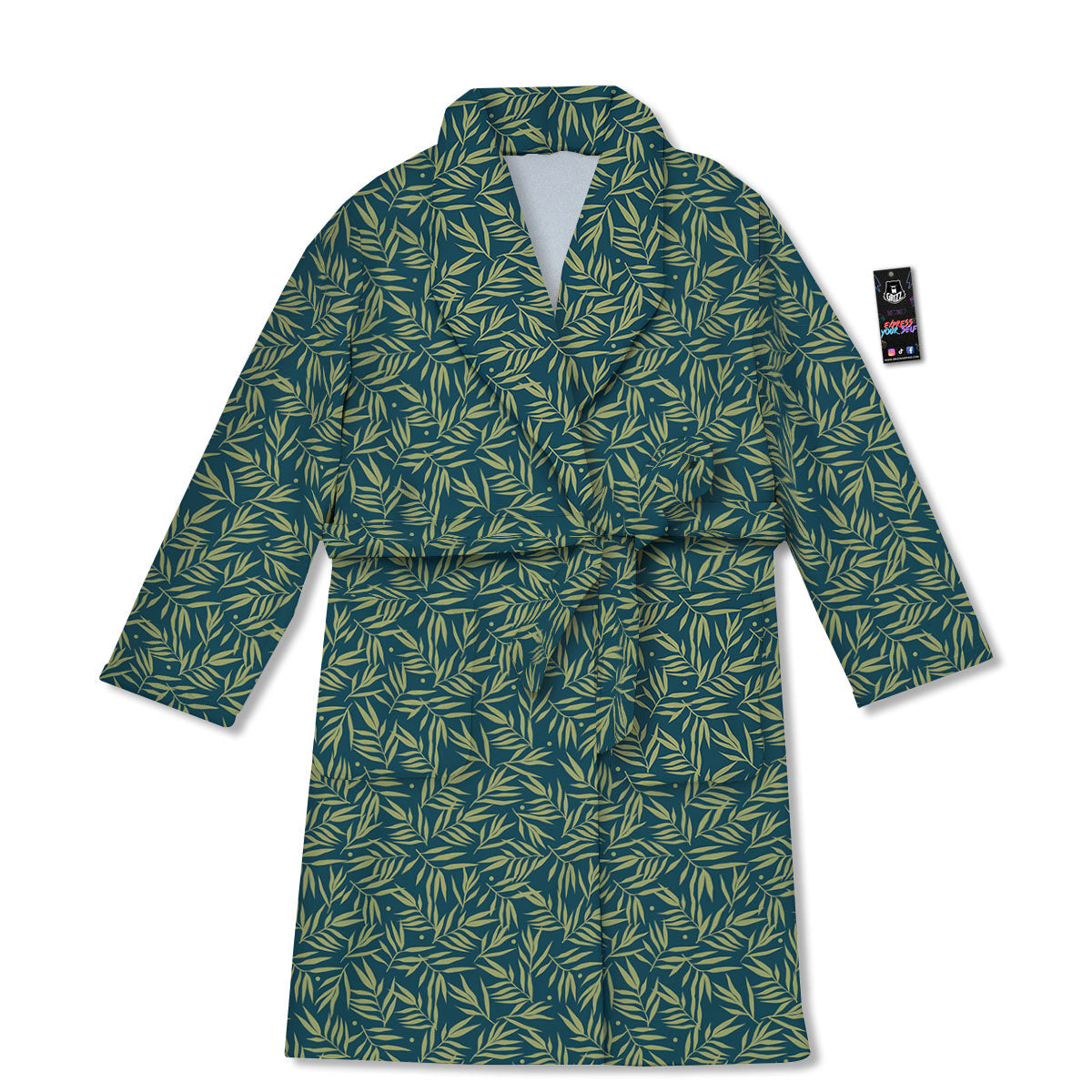 Tree Bamboo Green Print Pattern Bathrobe-grizzshop