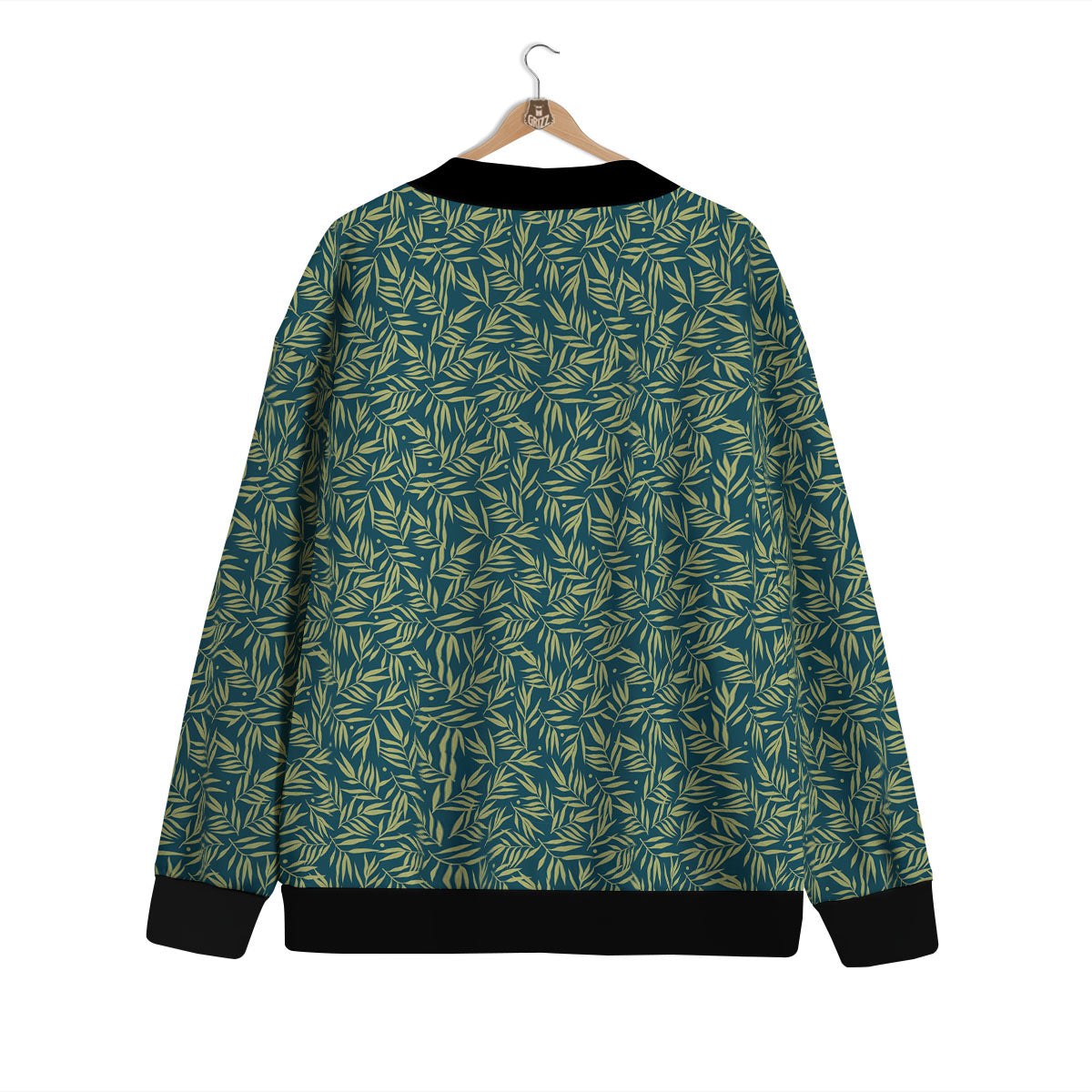 Tree Bamboo Green Print Pattern Cardigan-grizzshop