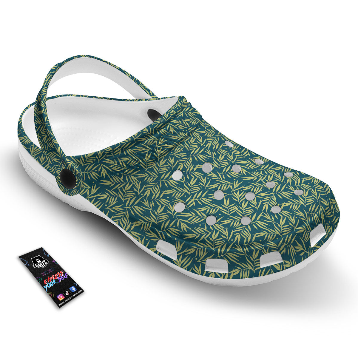 Tree Bamboo Green Print Pattern Clog-grizzshop