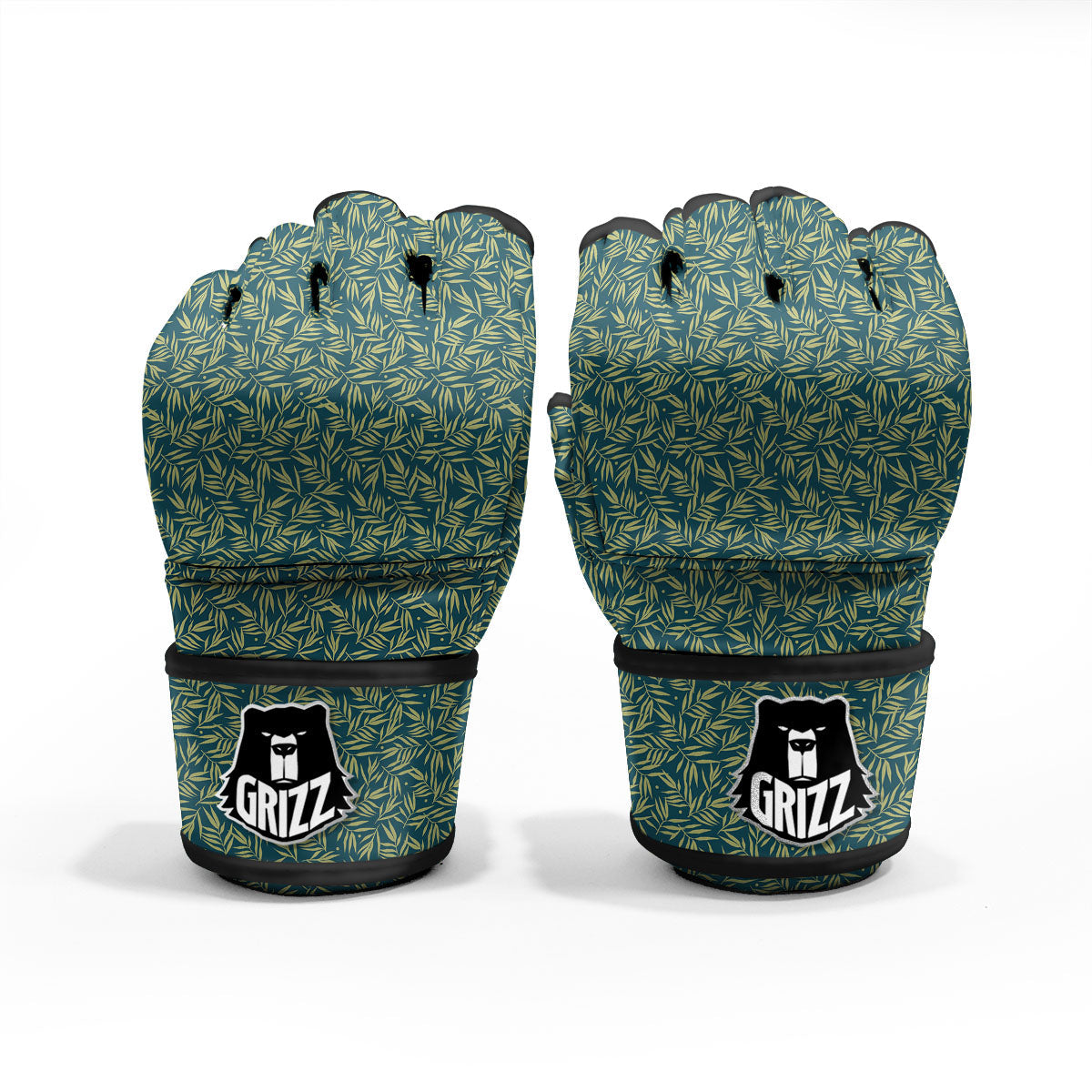 Tree Bamboo Green Print Pattern MMA Gloves-grizzshop