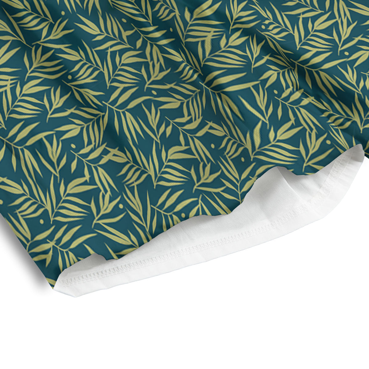 Tropical Flower Leaf Light Print Pattern Men's Athletic Shorts