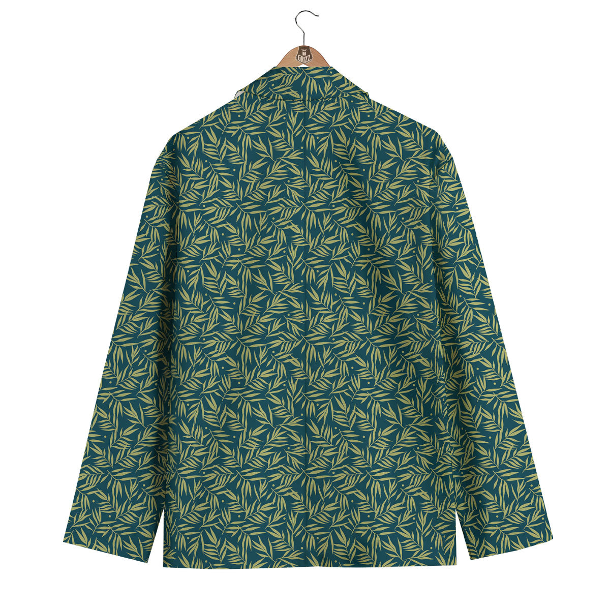 Tree Bamboo Green Print Pattern Men's Blazer-grizzshop