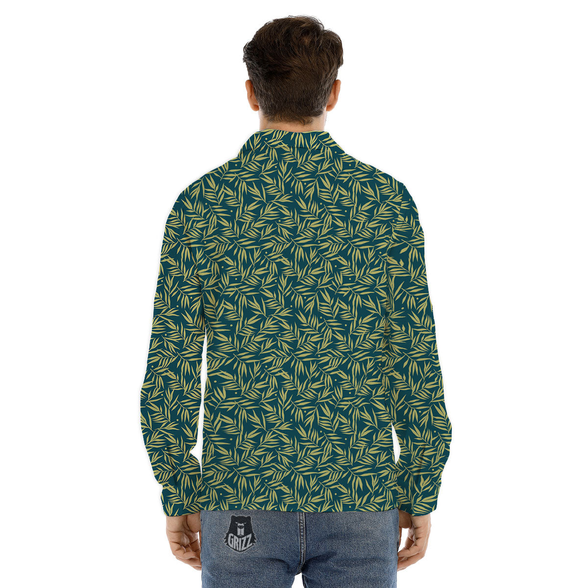 Tree Bamboo Green Print Pattern Men's Dress Shirts-grizzshop