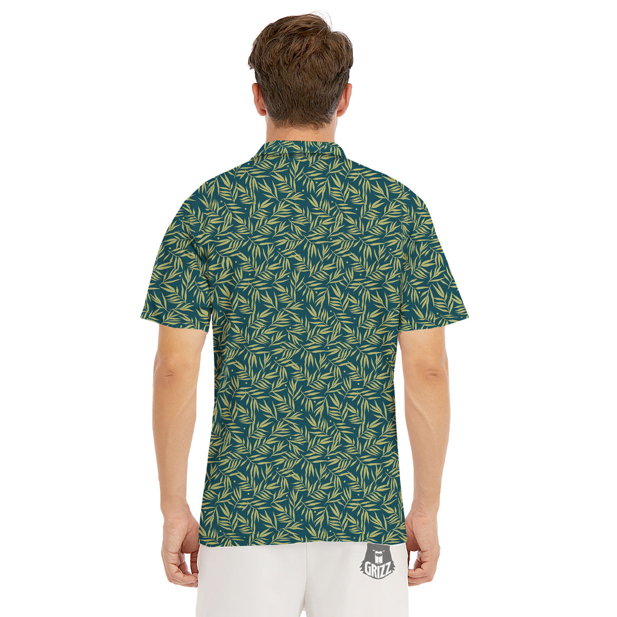 Tree Bamboo Green Print Pattern Men's Golf Shirts-grizzshop