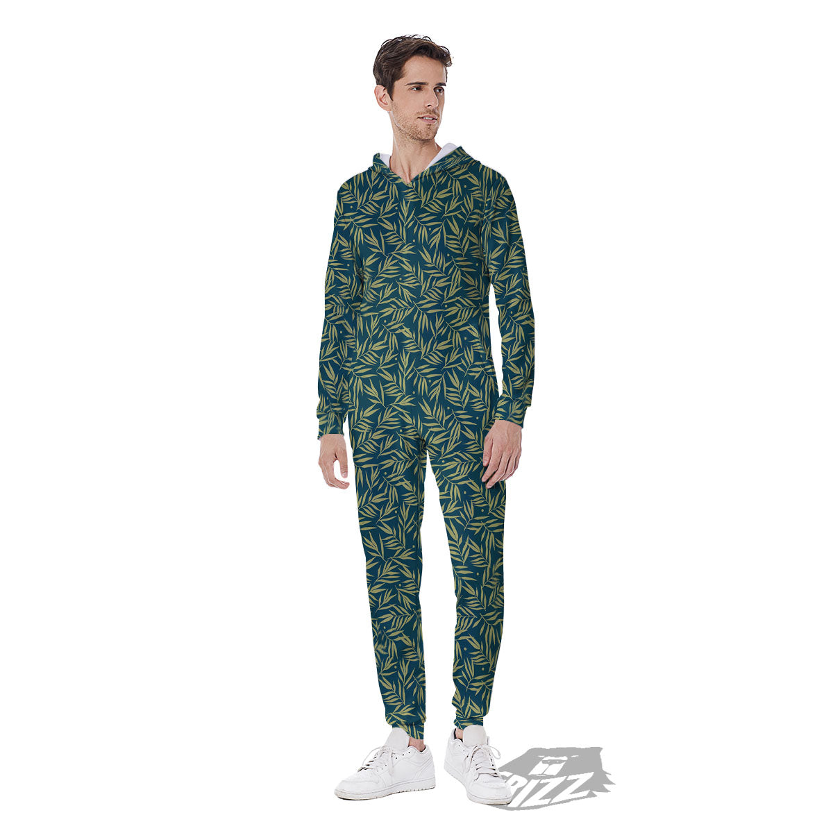 Tree Bamboo Green Print Pattern Men's Jumpsuit-grizzshop
