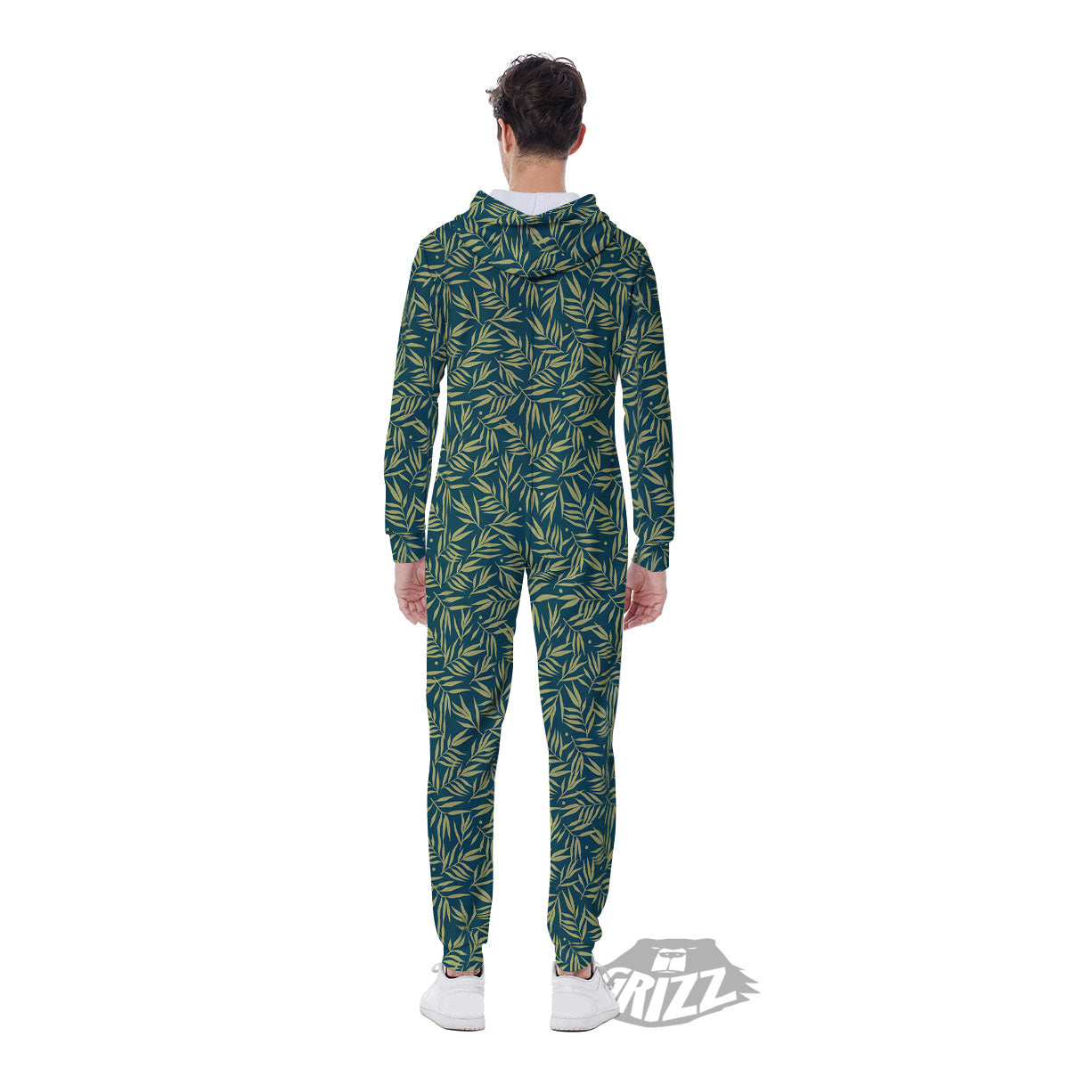 Tree Bamboo Green Print Pattern Men's Jumpsuit-grizzshop