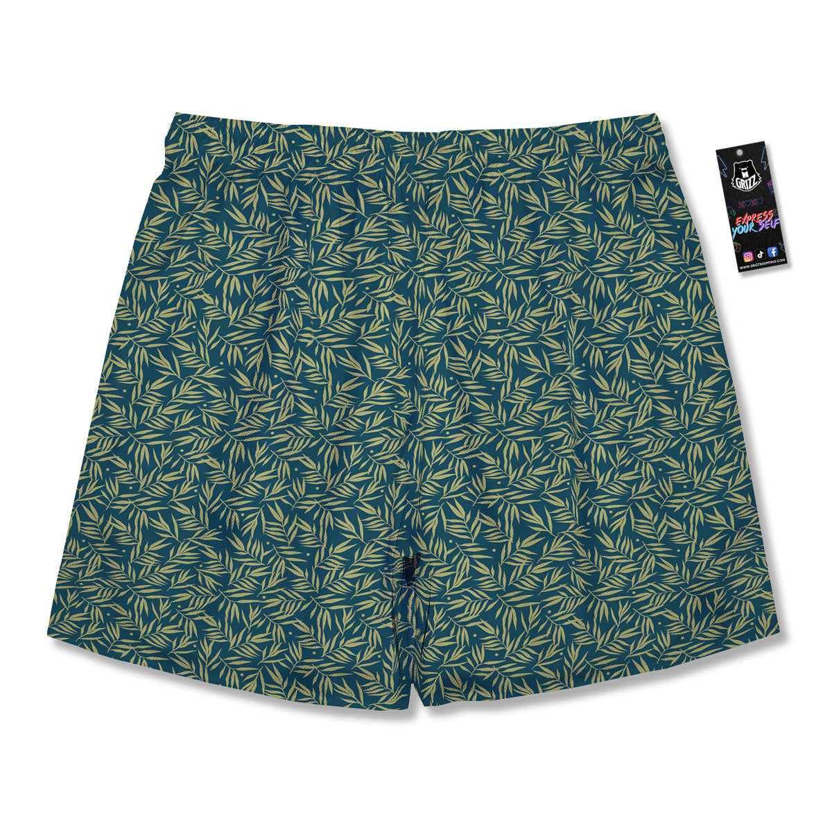 Tree Bamboo Green Print Pattern Men's Running Shorts-grizzshop