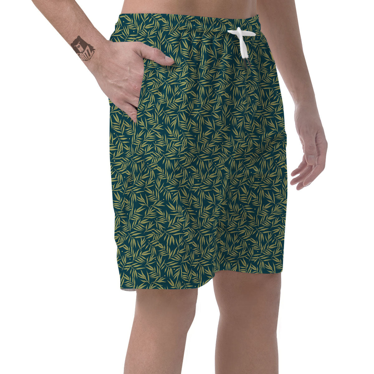 Tree Bamboo Green Print Pattern Men's Shorts-grizzshop