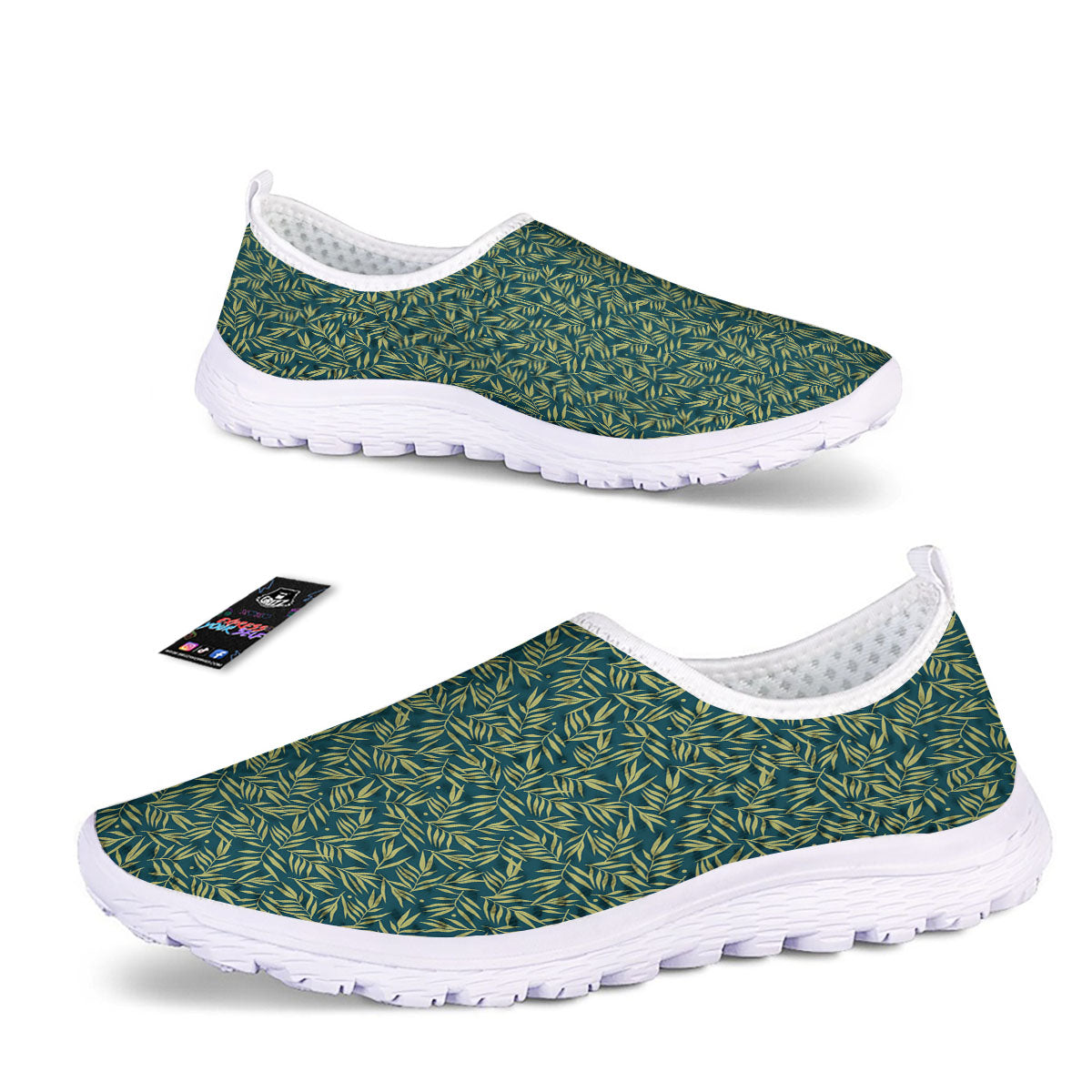 Tree Bamboo Green Print Pattern Nurse Shoes-grizzshop