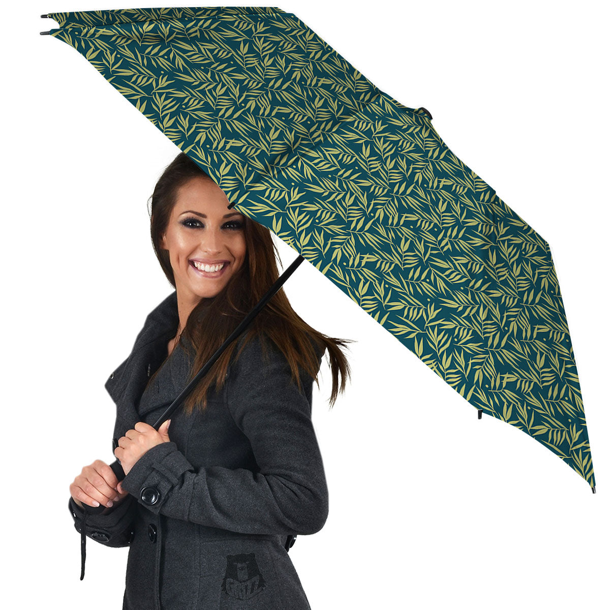 Tree Bamboo Green Print Pattern Umbrella-grizzshop