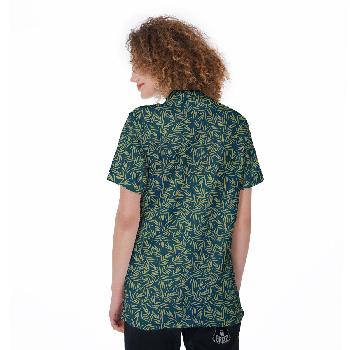 Tree Bamboo Green Print Pattern Women's Golf Shirts-grizzshop
