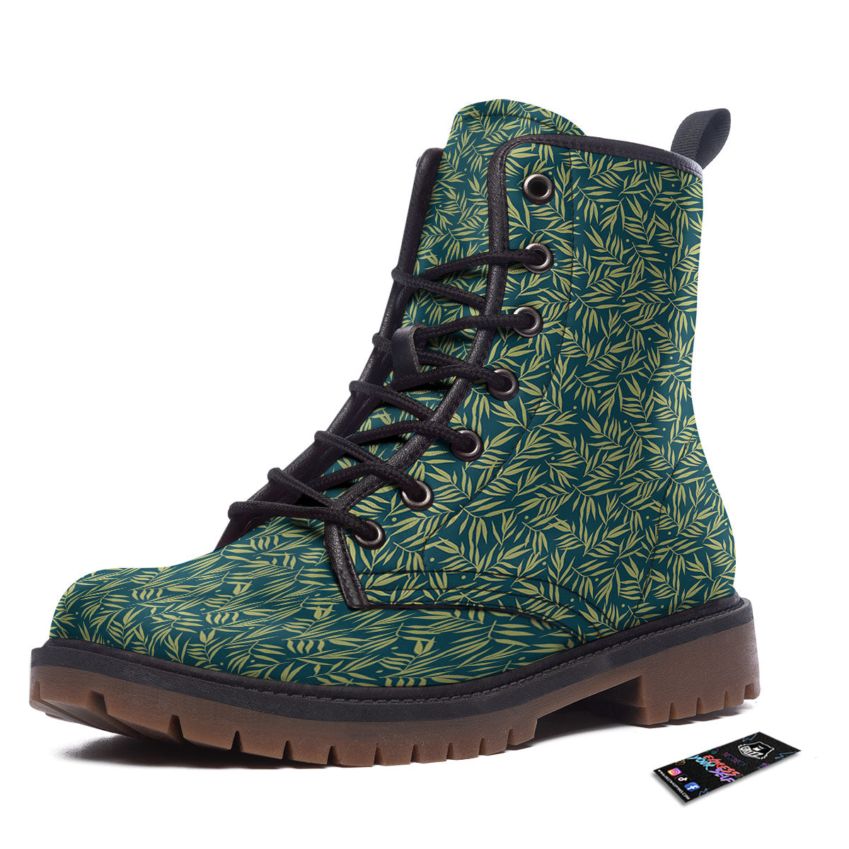 Tree Bamboo Green Print Pattern Work Boots-grizzshop