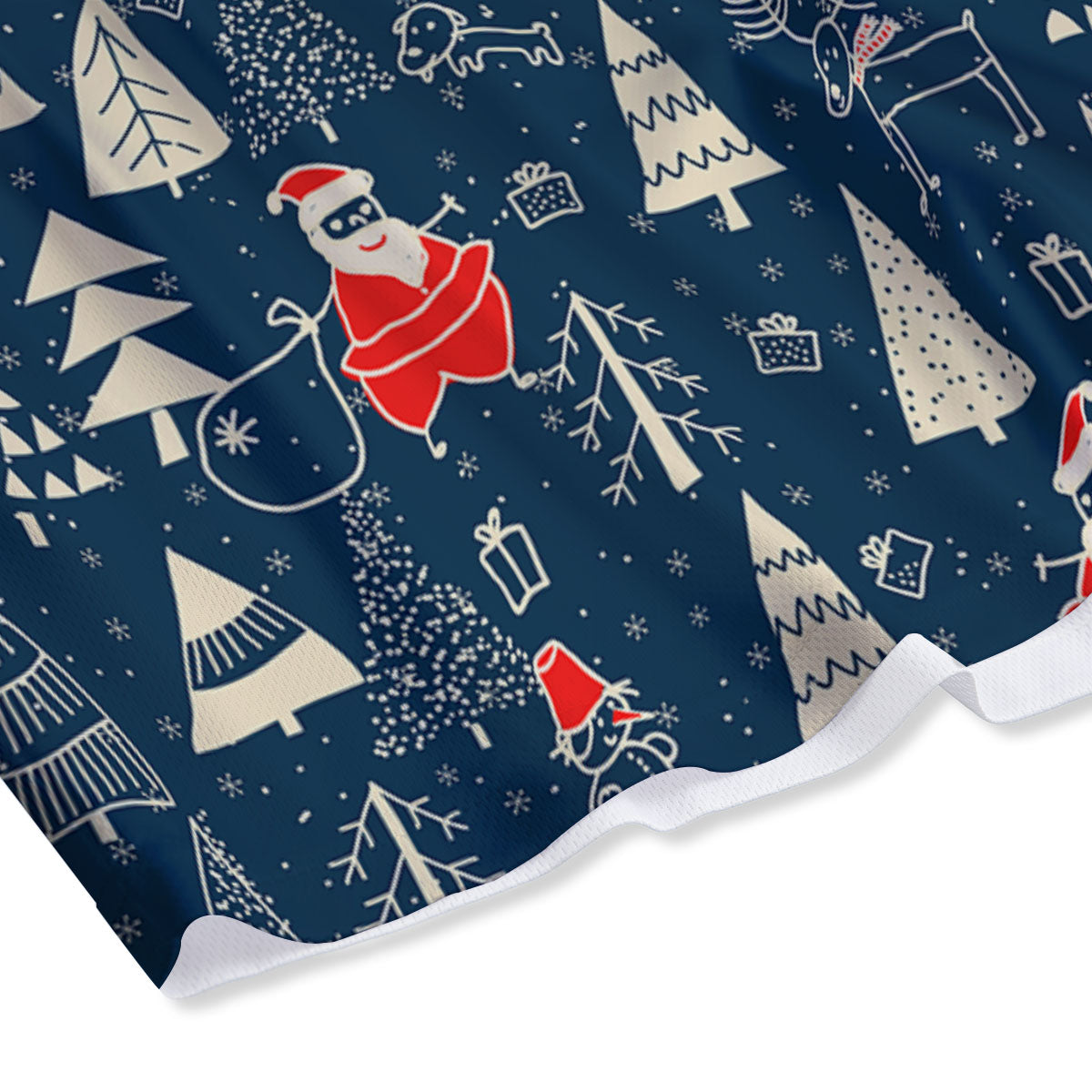 Tree Merry Christmas Print Pattern Mesh Shorts