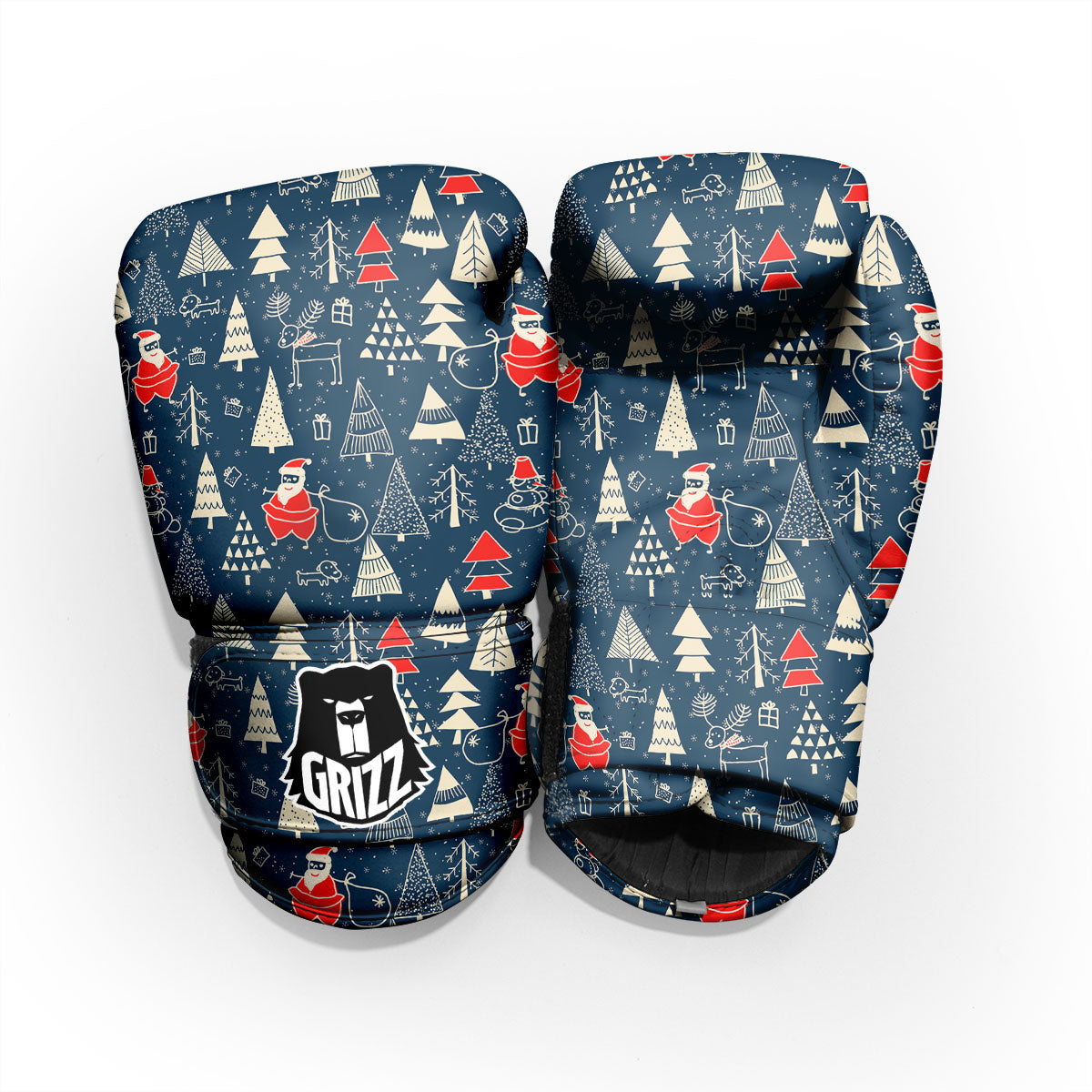 Tree Merry Christmas Print Pattern Pro Boxing Glove
