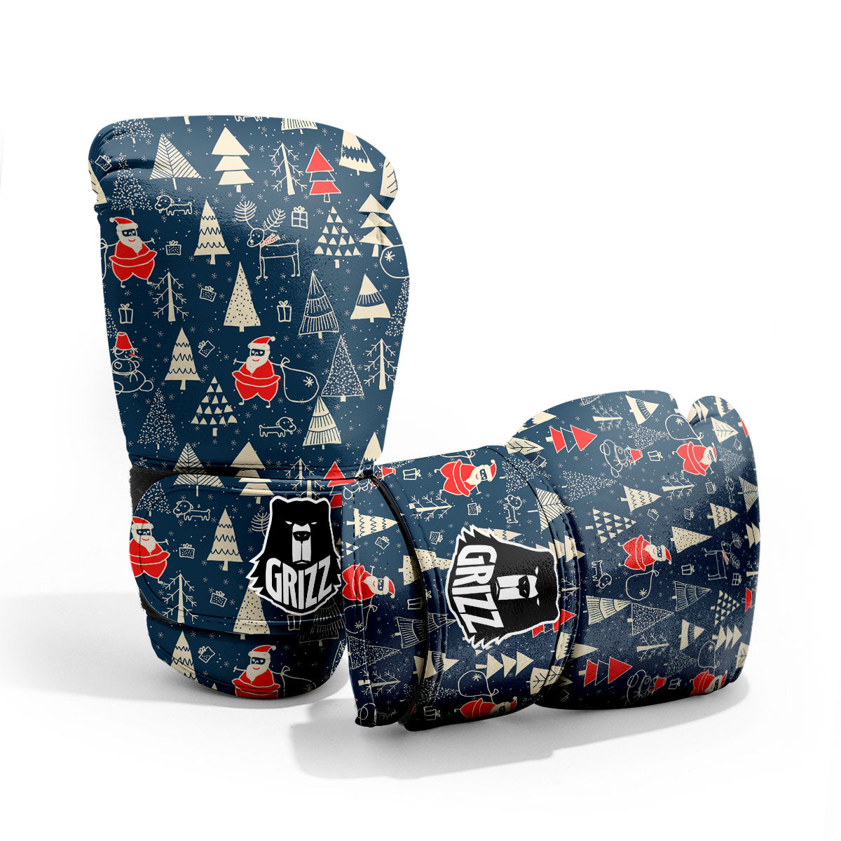 Tree Merry Christmas Print Pattern Pro Boxing Glove