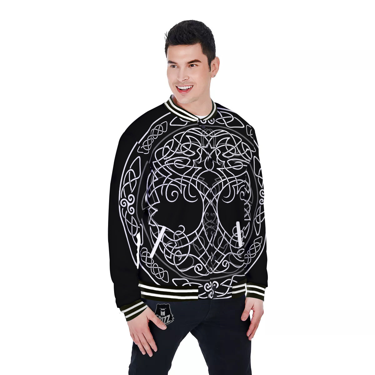 Tree Of Life Celtic Knot Print Baseball Jacket-grizzshop