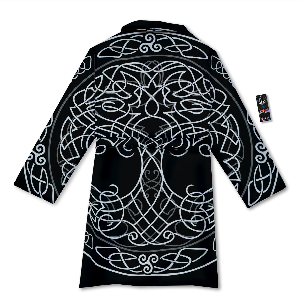 Tree Of Life Celtic Knot Print Bathrobe-grizzshop