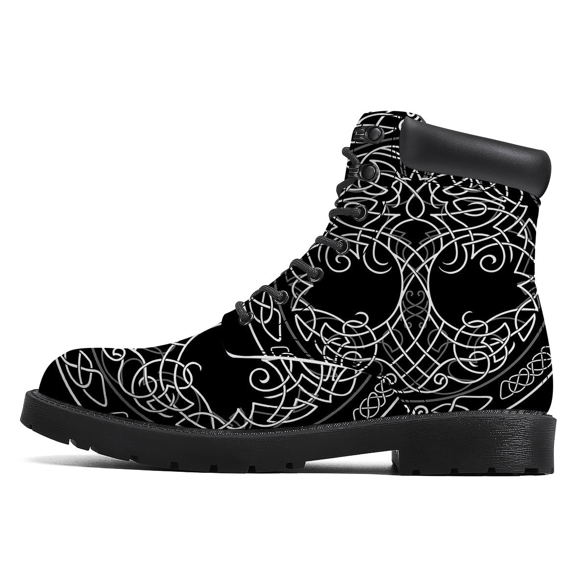 Tree Of Life Celtic Knot Print Boots-grizzshop