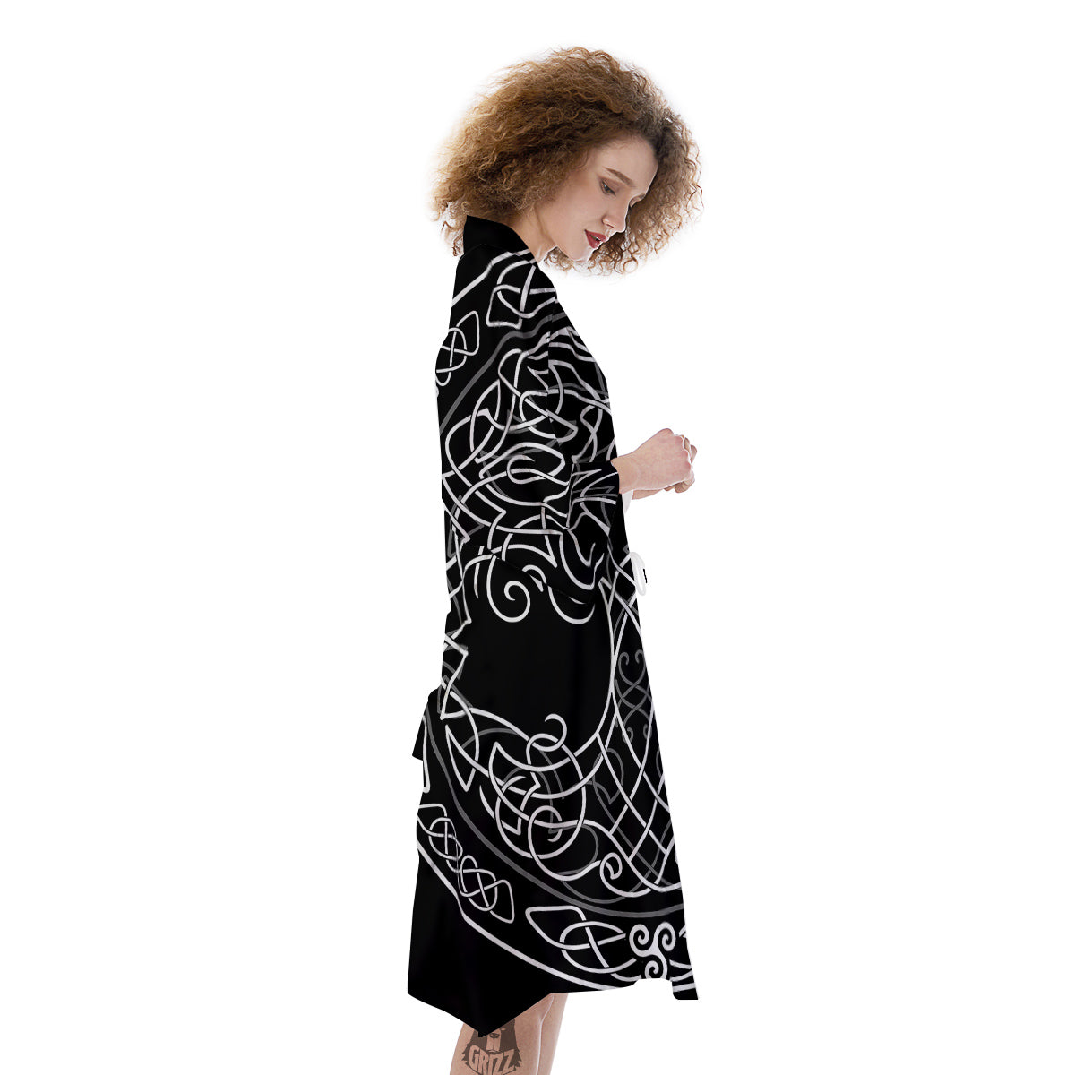 Tree Of Life Celtic Knot Print Kimono-grizzshop
