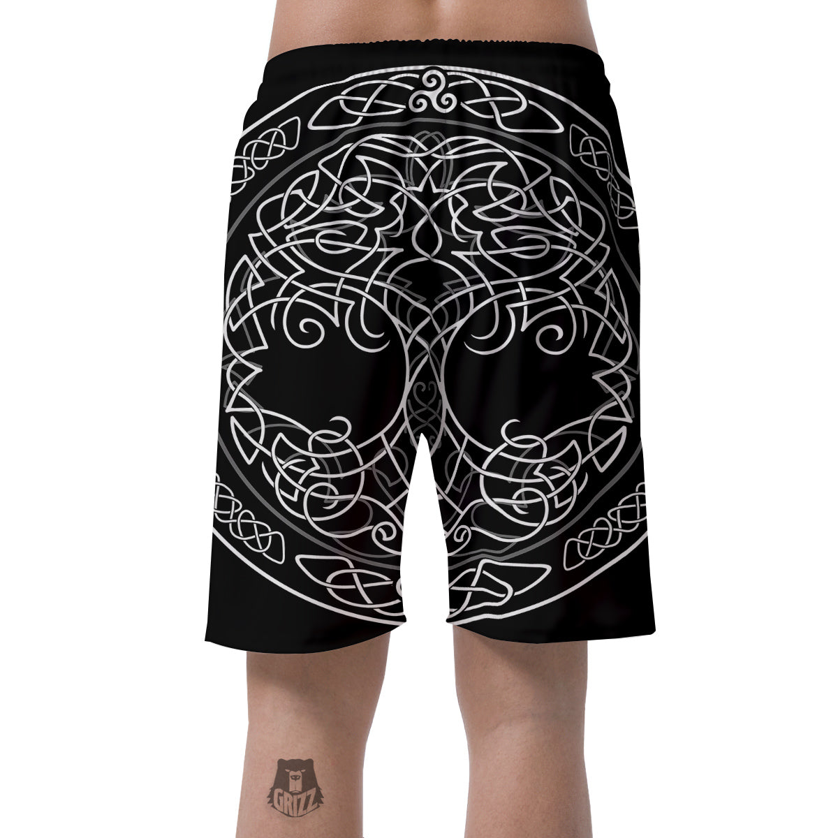 Tree Of Life Celtic Knot Print Men's Shorts-grizzshop