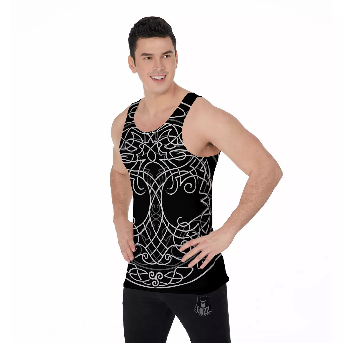 Tree Of Life Celtic Knot Print Men's Tank Top-grizzshop