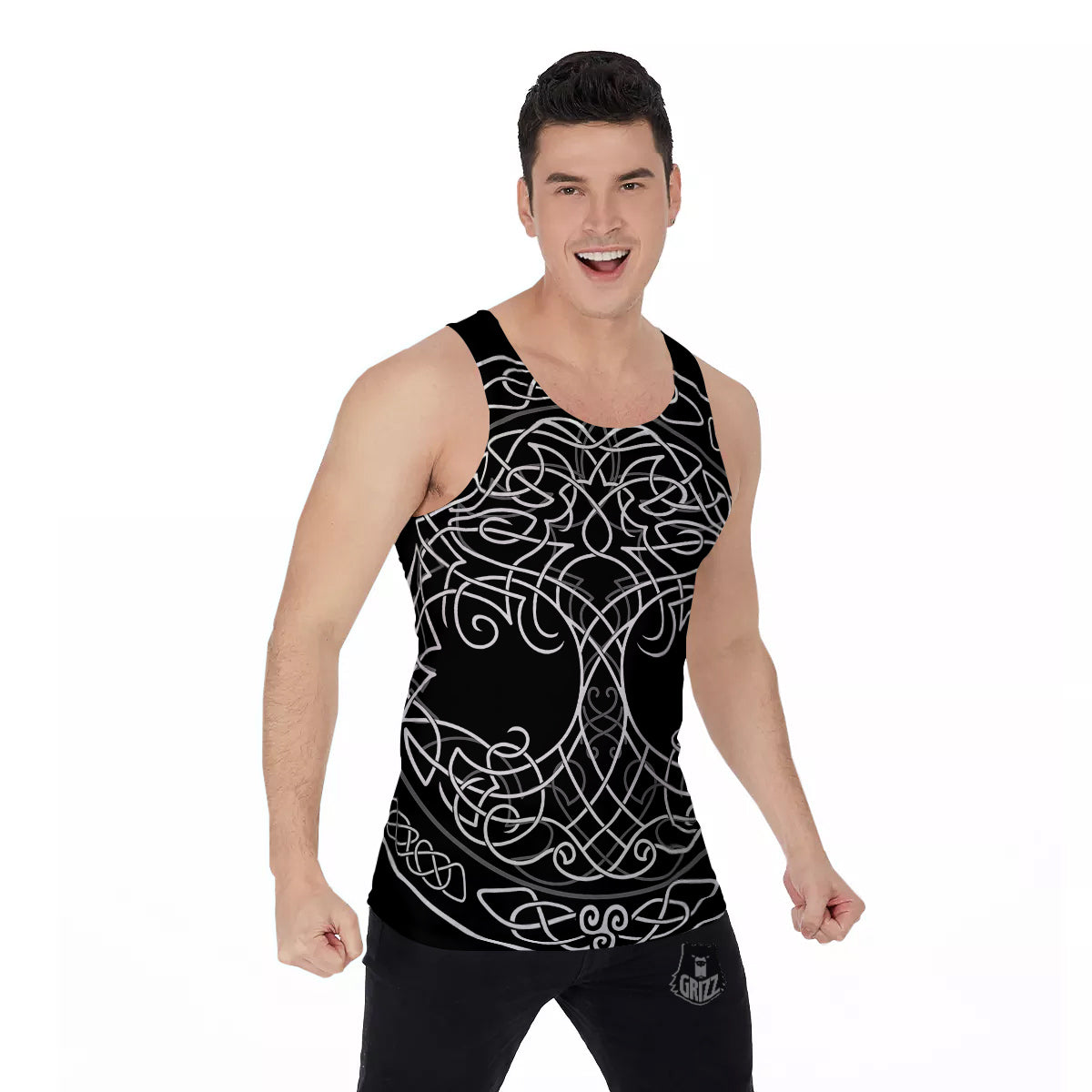 Tree Of Life Celtic Knot Print Men's Tank Top-grizzshop