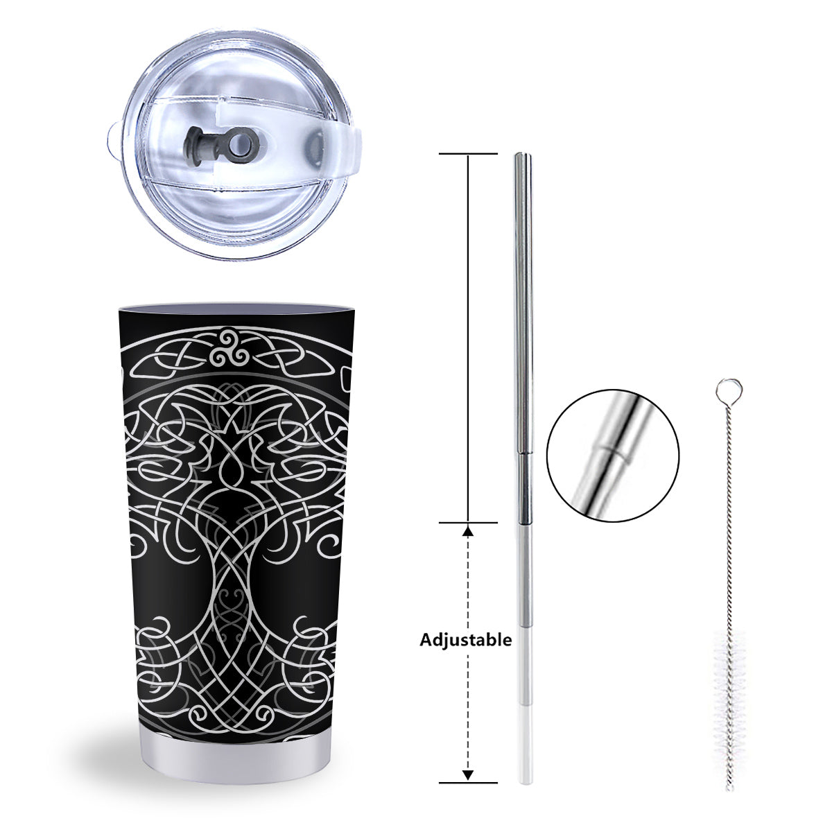 Tree Of Life Celtic Knot Print Tumbler-grizzshop