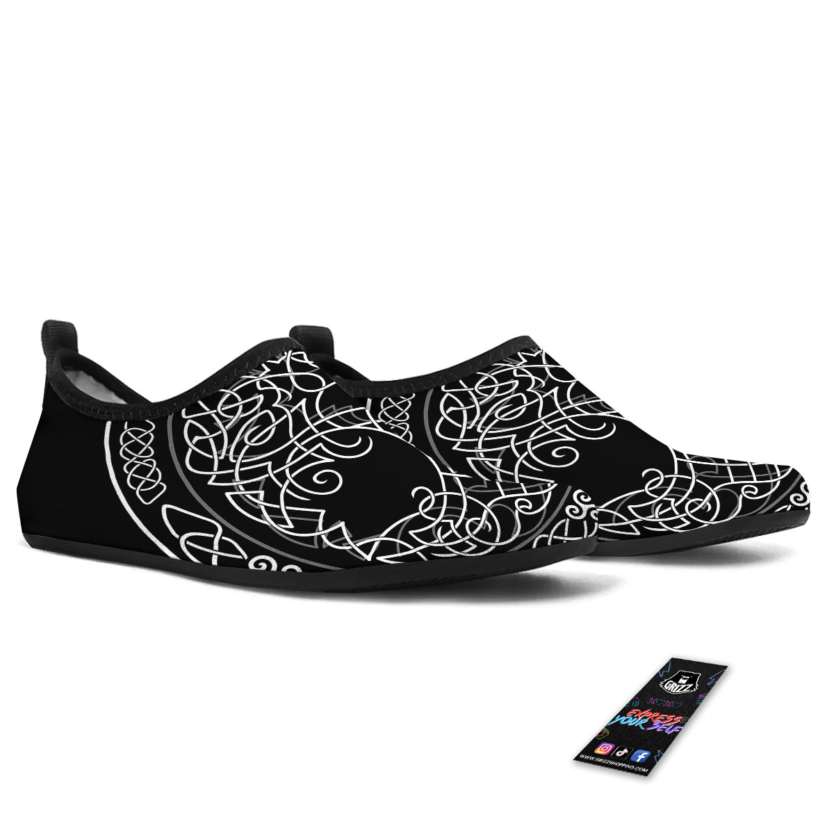 Tree Of Life Celtic Knot Print Water Shoes-grizzshop