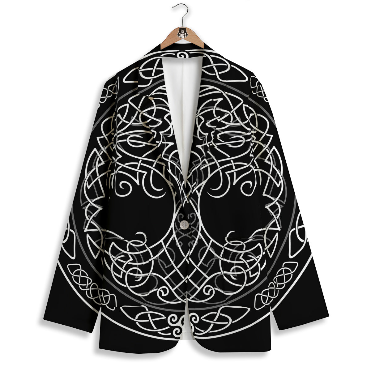 Tree Of Life Celtic Knot Print Women's Blazer-grizzshop