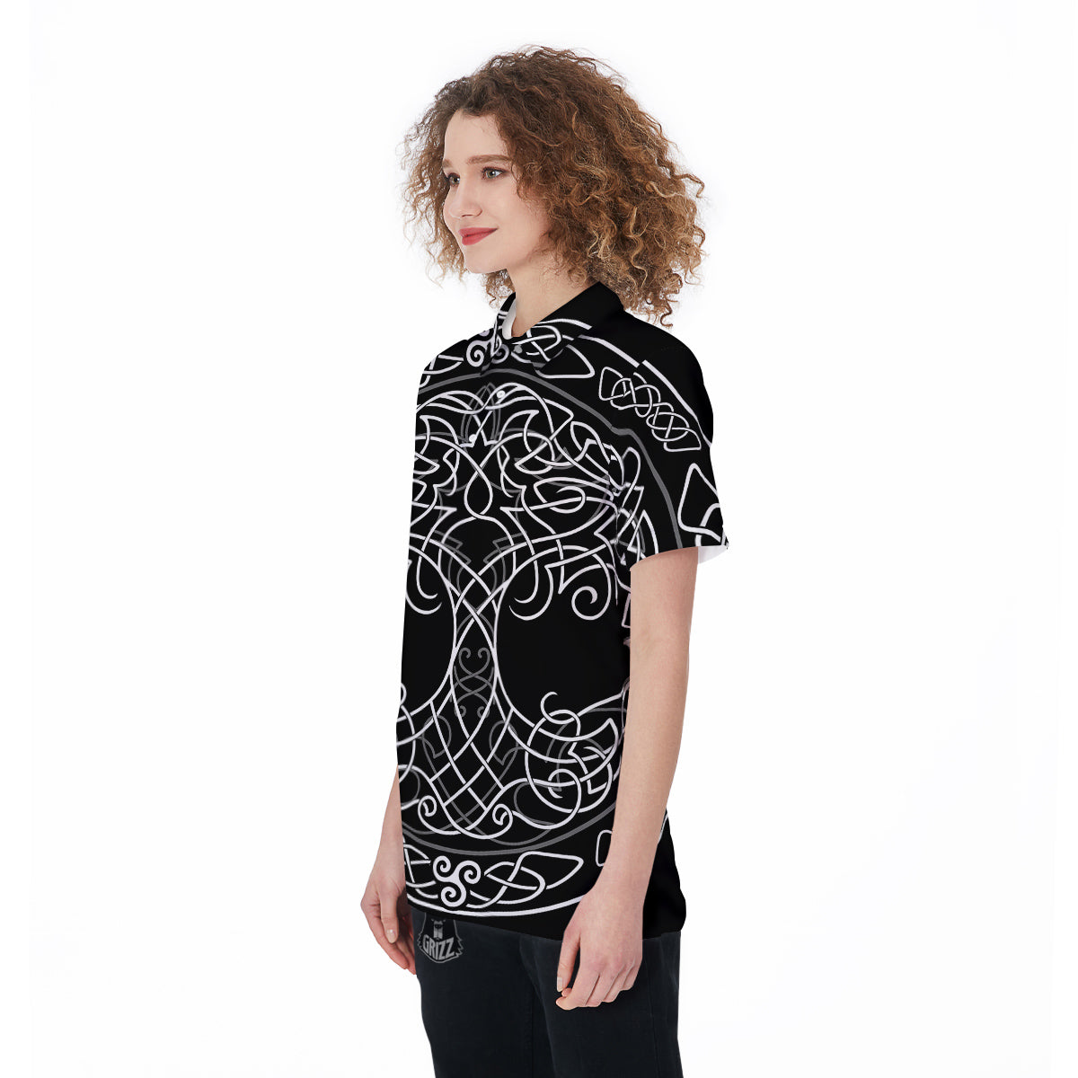 Tree Of Life Celtic Knot Print Women's Golf Shirts-grizzshop