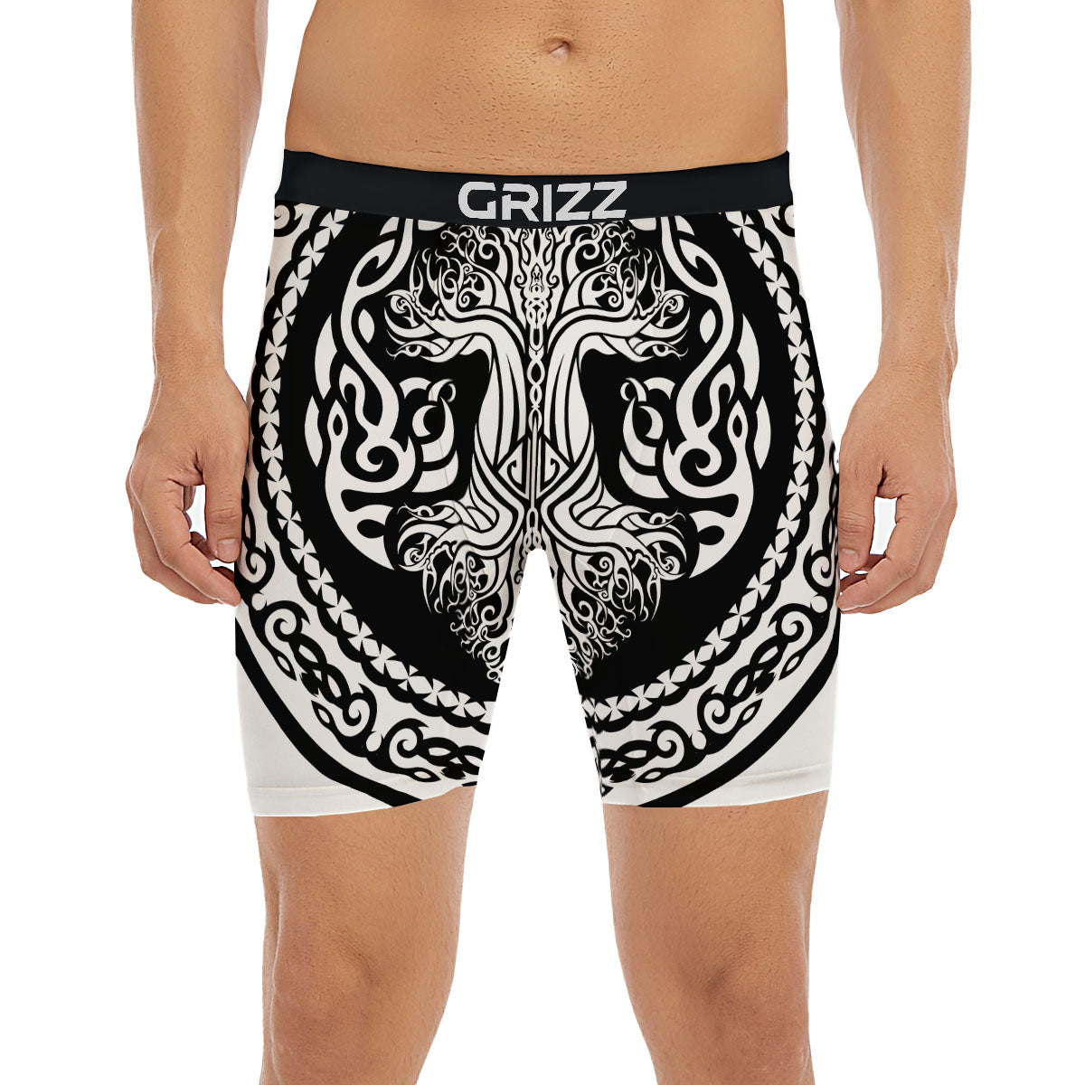Tree Of Life Viking Print Boxer Briefs-grizzshop
