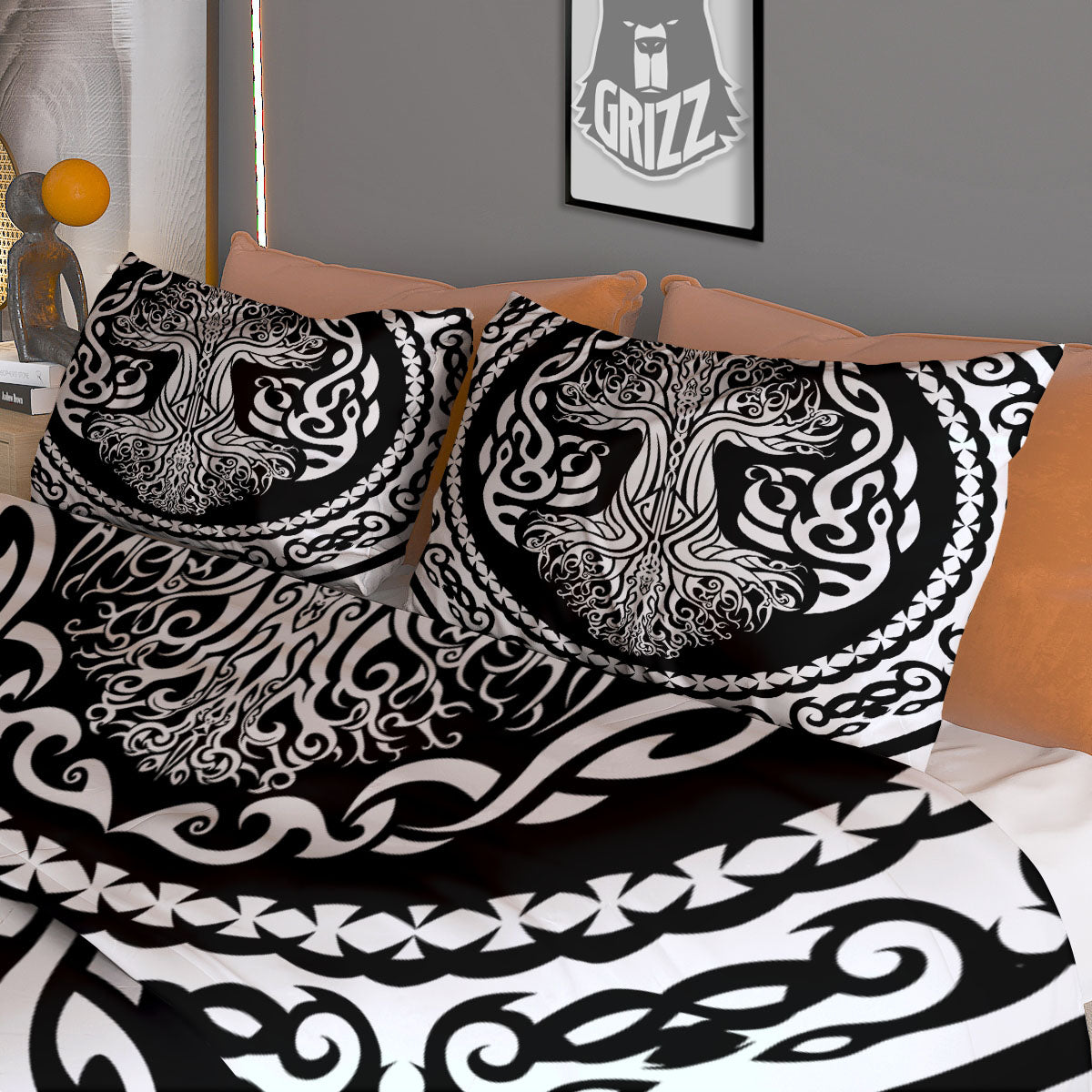 Tree Of Life Viking Print Duvet Cover Bedding Set
