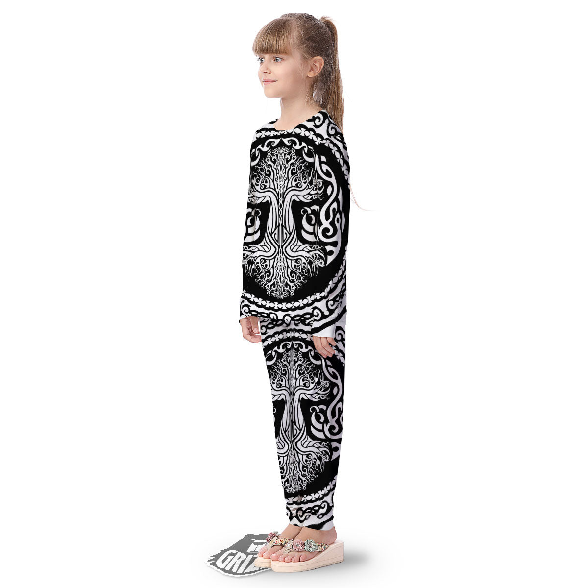 Tree Of Life Viking Print Kid's Pajamas-grizzshop